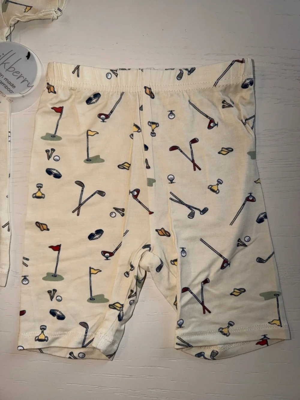 Milkberry Toddler Boy Golf Short Sleeve Shorts Pajama Set 3T